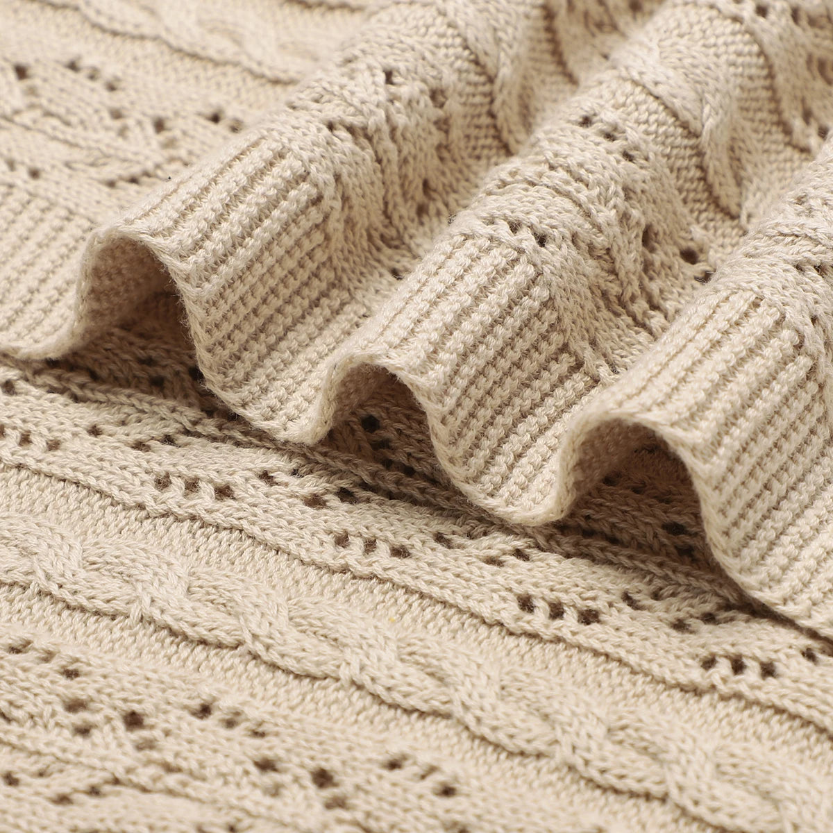 Soft Muslin Baby Blanket - Versatile Knitted Swaddle Wrap for Newborns & Toddlers 3