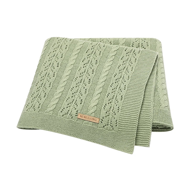 Soft Muslin Baby Blanket - Versatile Knitted Swaddle Wrap for Newborns & Toddlers 9