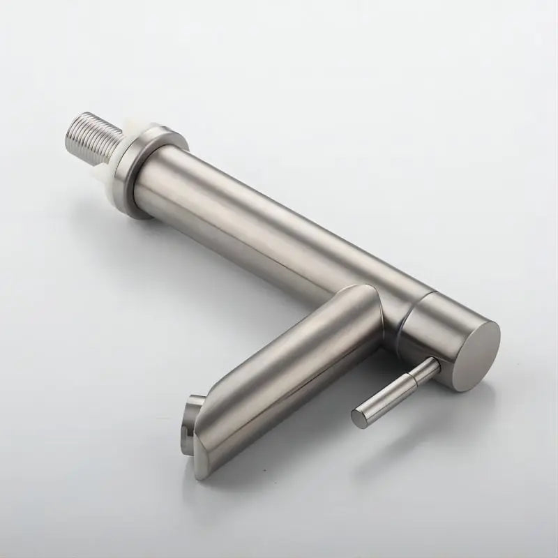 Stainless Steel Bathroom Sink Faucet - Eco-Friendly Single Handle Cold Water Tap 2