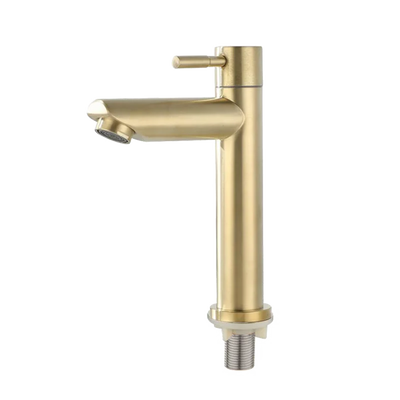 Stainless Steel Bathroom Sink Faucet - Eco-Friendly Single Handle Cold Water Tap 6