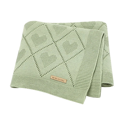 Super Soft Cotton Knit Baby Blanket - Newborn Swaddle Wrap 90x70cm 13