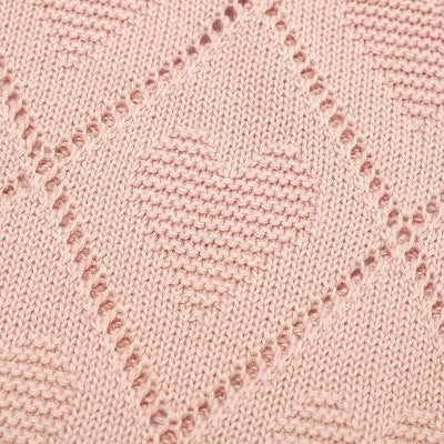 Super Soft Cotton Knit Baby Blanket - Newborn Swaddle Wrap 90x70cm 5
