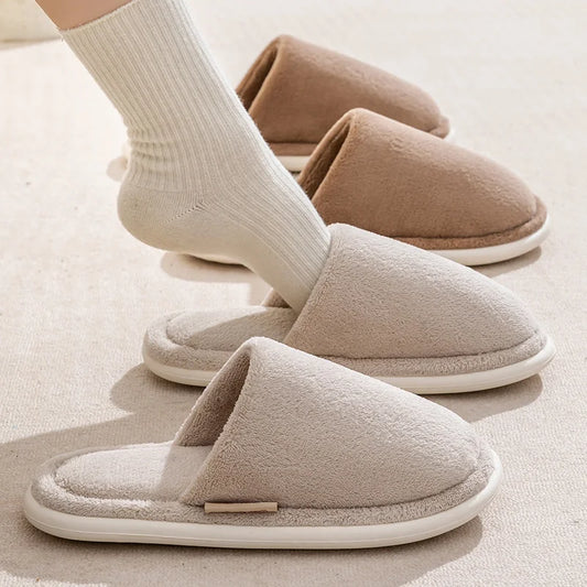 Woolen Cloth Slippers for Men and Women - Thick Sole Indoor Comfort 0