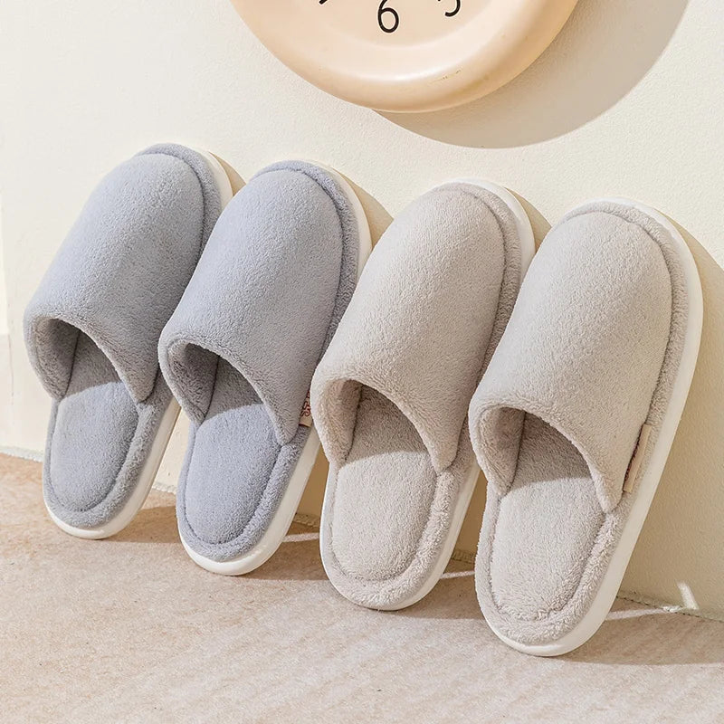Woolen Cloth Slippers for Men and Women - Thick Sole Indoor Comfort 1